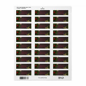 Elegante, stijlvolle kerstballen, dennenboomtakken etiket (Full Sheet)