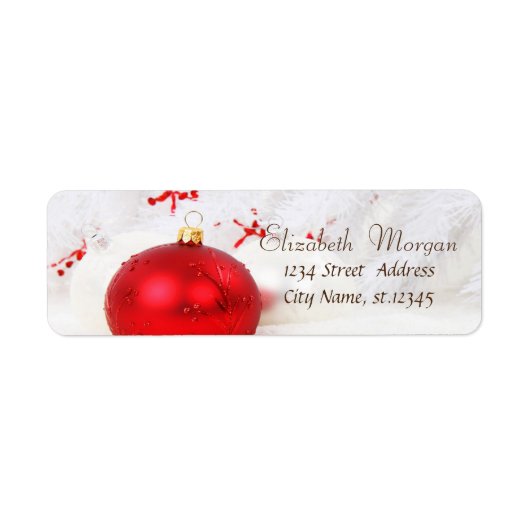 Elegante, stijlvolle kerstballen etiket (Voorkant)
