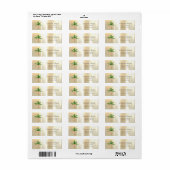 Elegante, stijlvolle kerstballen palm etiket (Full Sheet)