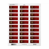 Elegante, stijlvolle kerstbel etiket (Full Sheet)
