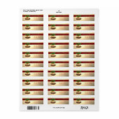 Elegante stijlvolle kerstklokken hulsttakken etiket (Full Sheet)