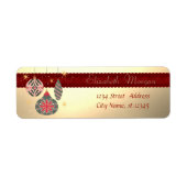 Elegante, stijlvolle kerstversieringen, faux gold etiket (Voorkant)