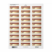 Elegante, stijlvolle kerstversieringen, faux gold etiket (Full Sheet)