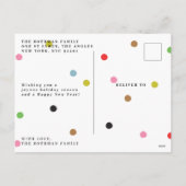 Elegante STIJLVOLLE Kleurrijke 4 Foto Collage GELU Feestdagenkaart (Achterkant)