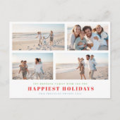 Elegante STIJLVOLLE Kleurrijke 4 Foto Collage GELU Feestdagenkaart (Voorkant)