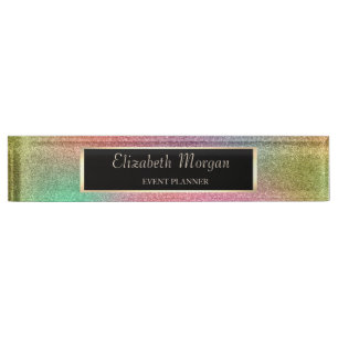 Elegante stijlvolle kleurrijke glitter, frame naambordje