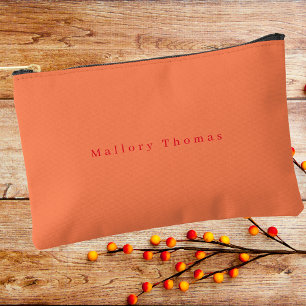 Elegante stijlvolle koraalperzik en rode minimalis etui