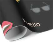 elegante stijlvolle kusjes, lippen, harten, uilen, cadeaupapier (Rol Hoek)