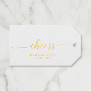 Elegante stijlvolle lettering proost evenement fee cadeaulabels