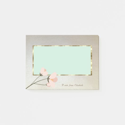 Elegante Stijlvolle, Lijst, Bloem Post-it® Notes (Voorkant)