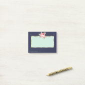 Elegante stijlvolle lijst, roos post-it® notes (Op bureau)