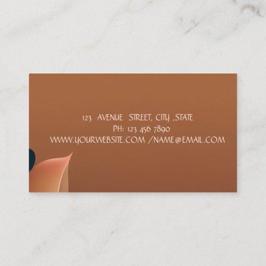 Elegante stijlvolle Lotus Yoga-instructeur Visitekaartje (Achterkant)