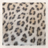 Elegante stijlvolle luipaard cheetah bont dierenpr glazen onderzetter (Voorkant)