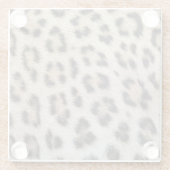 Elegante stijlvolle luipaard cheetah bont dierenpr glazen onderzetter (Achterkant)