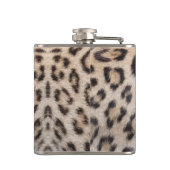 Elegante stijlvolle luipaard cheetah bont dierenpr heupfles (Achterkant)