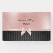 Elegante stijlvolle luxe ,gestreept, roze linten s spandoek (Horizontaal)