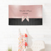 Elegante stijlvolle luxe ,gestreept, roze lintenbo spandoek (Insitu)
