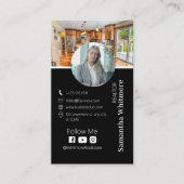 Elegante stijlvolle makelaar professioneel onroere visitekaartje (Voorkant)