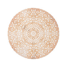 Elegante stijlvolle mandala boho chic wit & koper