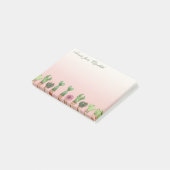 Elegante stijlvolle meisjesachtige Cactus Post-it® Notes (Schuin)