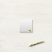 Elegante stijlvolle meisjesachtige, gouden paisley post-it® notes (Op bureau)
