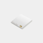 Elegante stijlvolle meisjesachtige, gouden paisley post-it® notes (Schuin)