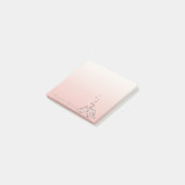 Elegante stijlvolle meisjesachtige, vogels verlief post-it® notes (Schuin)
