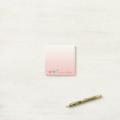 Elegante stijlvolle meisjesachtige, vogels verlief post-it® notes (Op bureau)