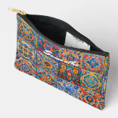 Elegante stijlvolle Mexicaanse talavera tegels mon Etui (Open)