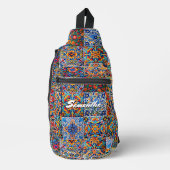 Elegante stijlvolle Mexicaanse talavera tegels mon Sling Bag (Voorkant)