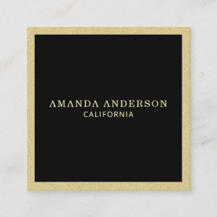 Elegante stijlvolle minimale faux gold VISITEKAA Vierkante Visitekaartje