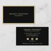 Elegante stijlvolle minimale faux gold | VISITEKAA Visitekaartje (Voorkant / Achterkant)