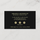 Elegante stijlvolle minimale faux gold | VISITEKAA Visitekaartje (Achterkant)