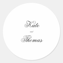 Elegante stijlvolle minimalistische chique eenvoud ronde sticker