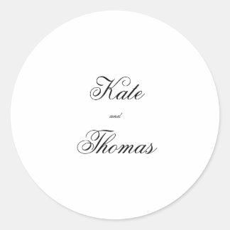 Elegante stijlvolle minimalistische chique eenvoud ronde sticker