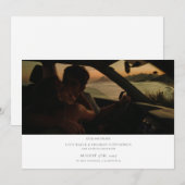 Elegante stijlvolle minimalistische fotobruiloft save the date (Voorkant / Achterkant)