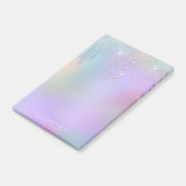 Elegante stijlvolle moderne chick holografische di post-it® notes (Schuin)