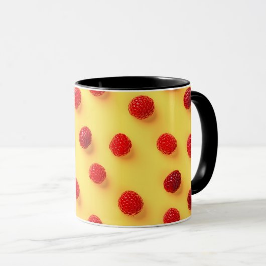 Elegante stijlvolle moderne chique trendy framboos mok (Voorkant rechts)