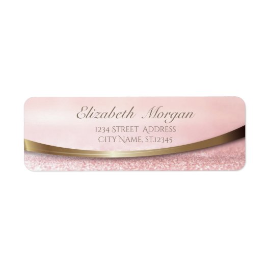 Elegante stijlvolle moderne glitter bokeh etiket (Voorkant)