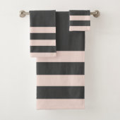 Elegante stijlvolle moderne pastel roze en grijs bad handdoek (Insitu)
