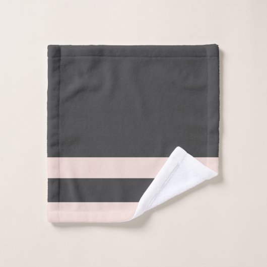 Elegante stijlvolle moderne pastel roze en grijs bad handdoek (Wasdoekje)