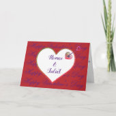 Elegante stijlvolle moderne rode hart Valentijnsda Feestdagen Kaart (Voorkant)