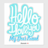 elegante stijlvolle moderne trendy ik hou van je sticker (Vel)