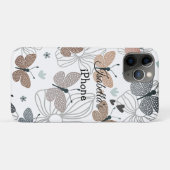 Elegante stijlvolle mooie vlinders gepersonaliseer Case-Mate iPhone case (Achterkant (horizontaal))
