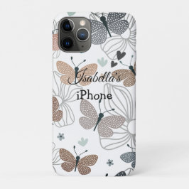 Elegante stijlvolle mooie vlinders gepersonaliseer Case-Mate iPhone case