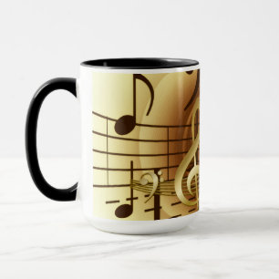 Elegante stijlvolle muzikale songwriter mok