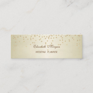 Elegante Stijlvolle Nep Gouden Folie Confetti- Dia Mini Visitekaartje