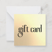 Elegante stijlvolle nepgoud zwarte bold schoonheid notitiekaartje (Voorkant)