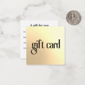 Elegante stijlvolle nepgoud zwarte bold schoonheid notitiekaartje (Voorkant / Achterkant in situ)