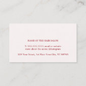 Elegante stijlvolle oude witte kersen vet haar visitekaartje (Achterkant)